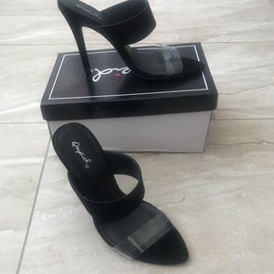 Shoes - Black/clear heels Shoes - Black/clear heels
